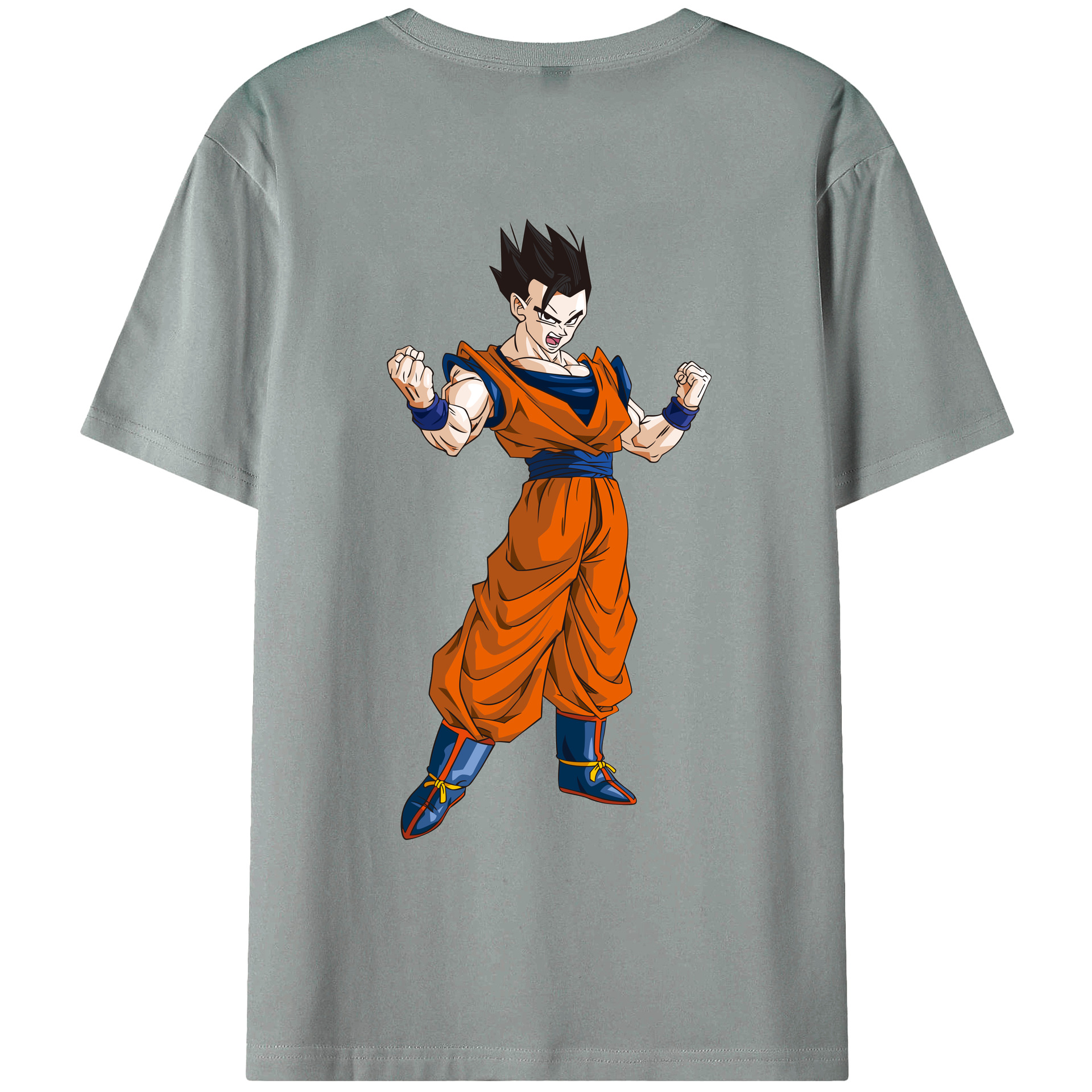 （画像用） ドラゴンボール 孫 悟飯（そんごはん）DRAGON BALL Son Gohan 綿100％ メンズ半袖Tシャツ（バックプリント） 通気性